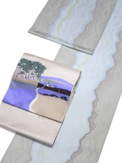 着尺に帯を合わせたり長着にしたイメージ