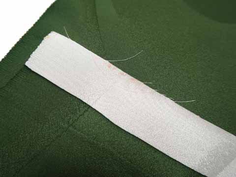 紋意匠縮緬（絹100% 39cm×13.2m）の生地・検印