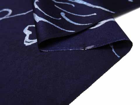 紋意匠縮緬（絹100% 38.5cm×13.0m）裏表の拡大図