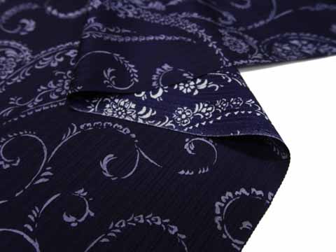 紋意匠縮緬（絹100% 38.5cm×13.0m）裏表の拡大図