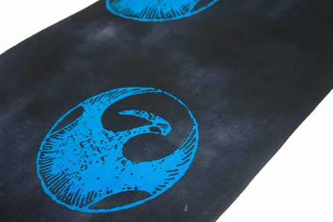 染め浴衣（本田鶴）の拡大図