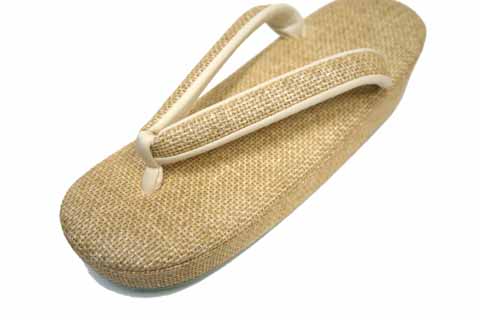 夏用草履（パナマ柄）鼻緒部分の拡大図