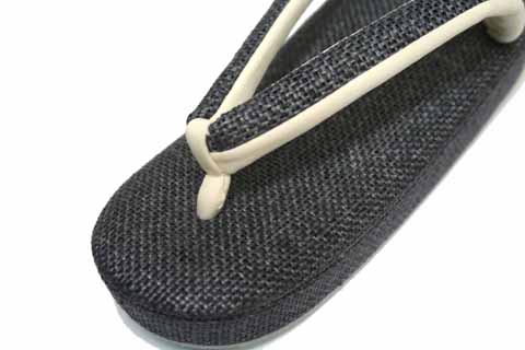 夏用草履（パナマ柄）鼻緒部分の拡大図