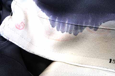 色留袖の生地・落款