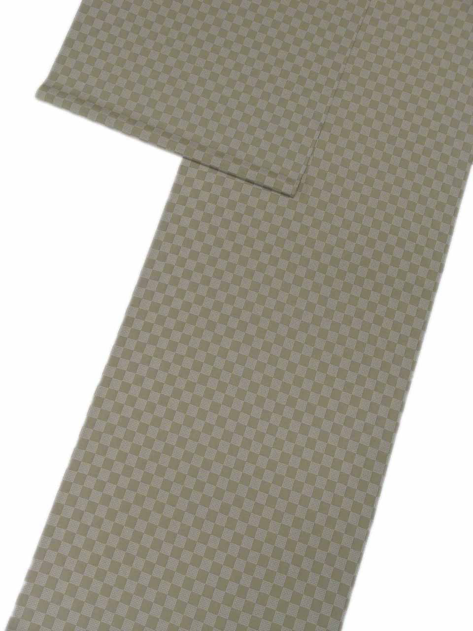 加工着尺（京友禅：江戸鼠（えどねず：茶色味の鼠色）：石畳文）