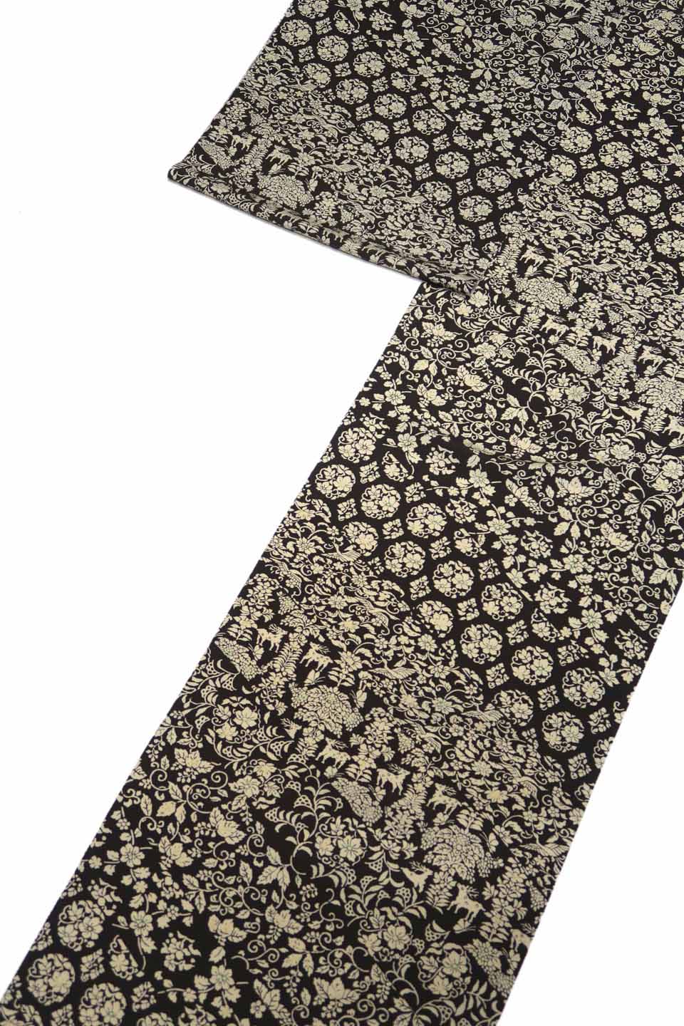 加工着尺（京友禅：焦げ茶：更紗）