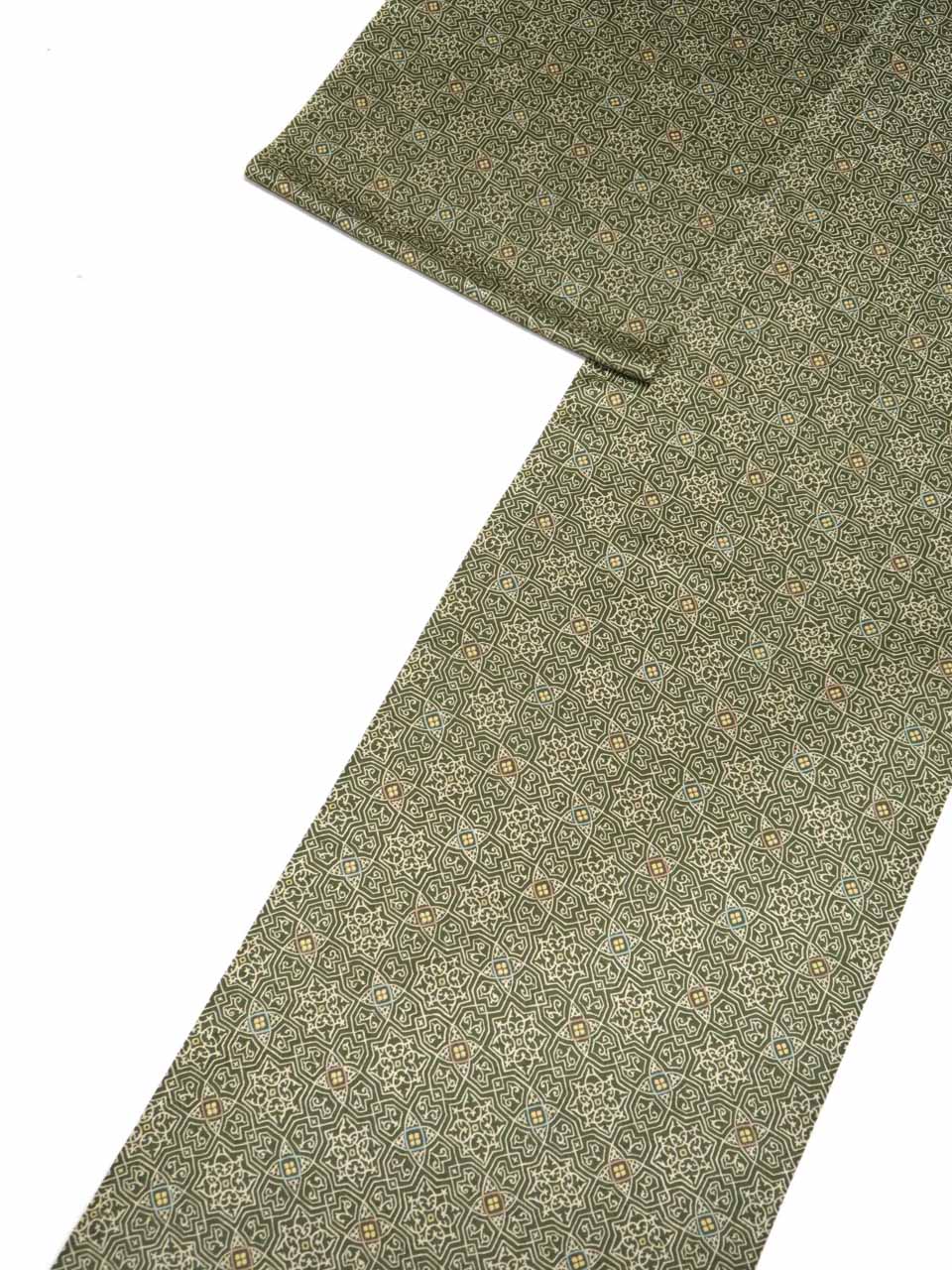 加工着尺（京友禅：緑鼠：波斯文様）