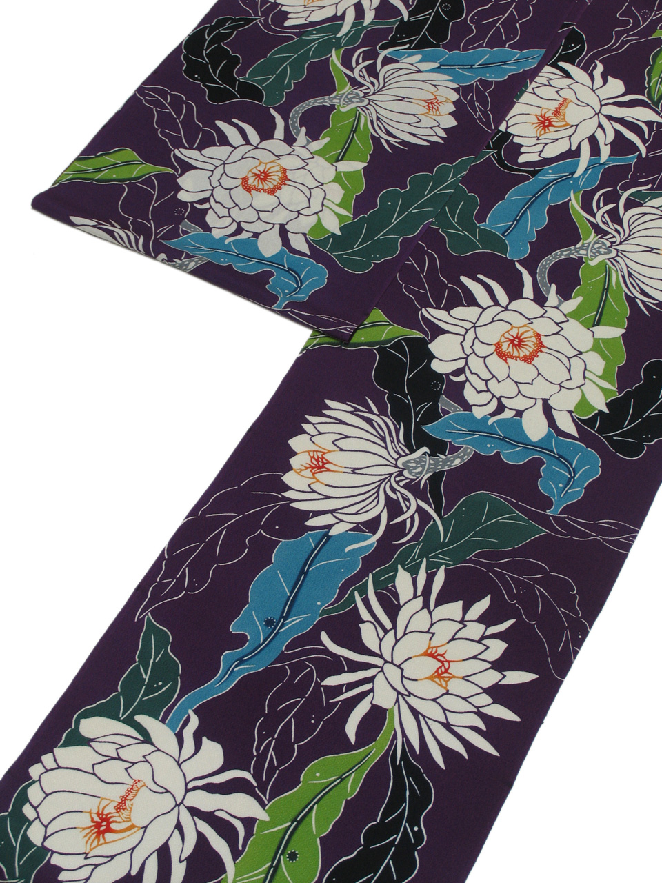 小紋（紅型：今紫（いまむらさき：冴えた紫色）：月下美人）