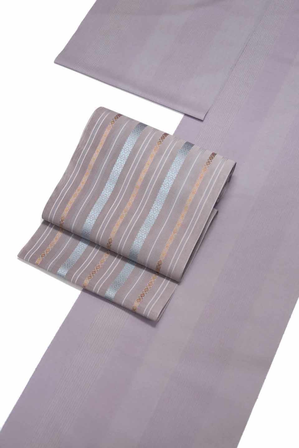 紬（米沢紬：赤紫鼠暈：間道暈）