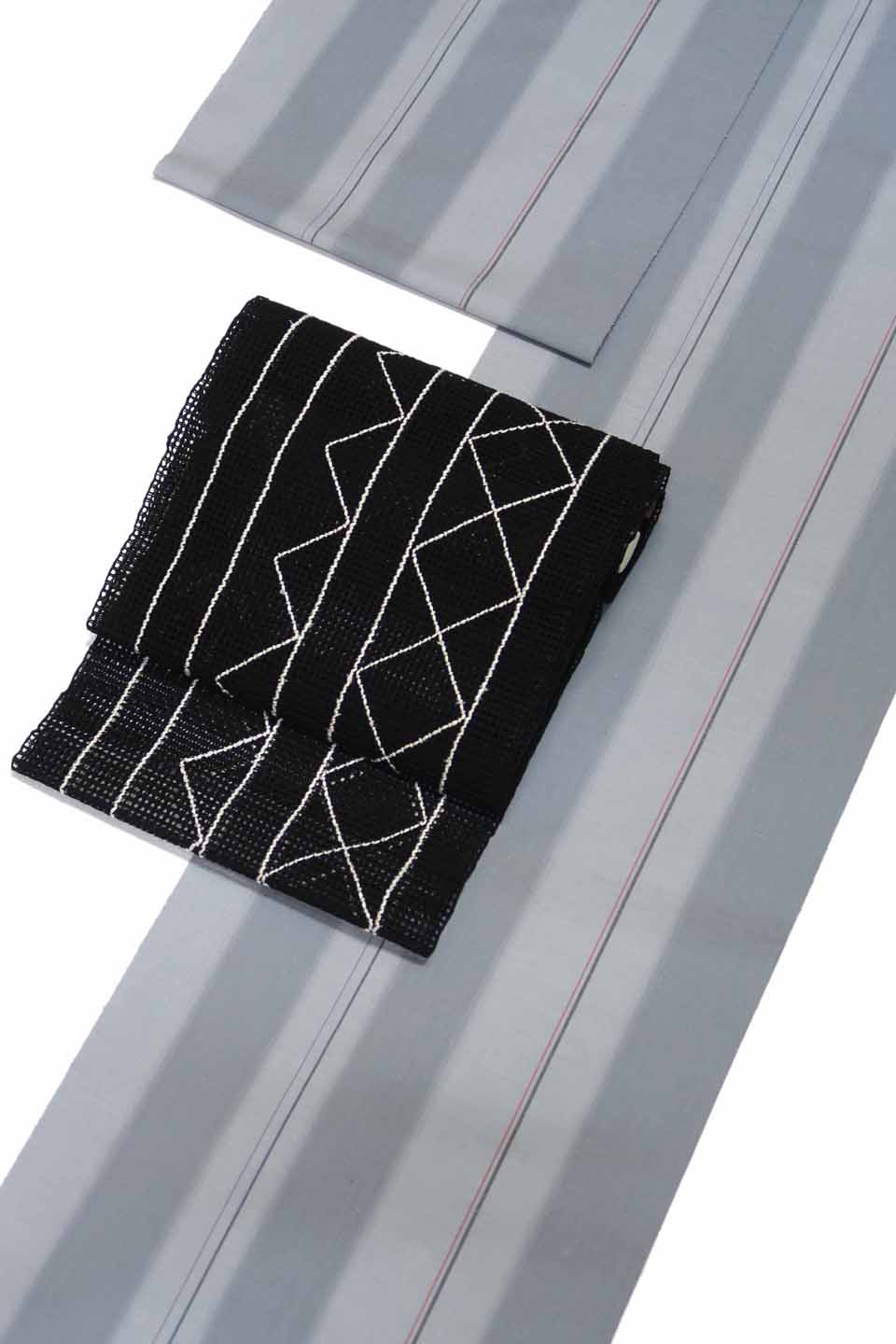 紬（米沢紬：藍鼠暈：間道暈）