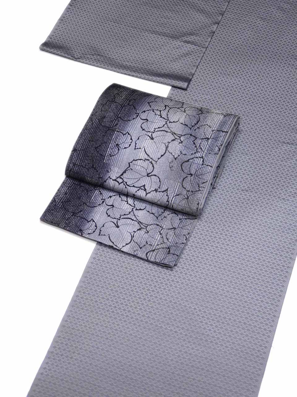 大島花織（本場大島：素鼠：花織文様）