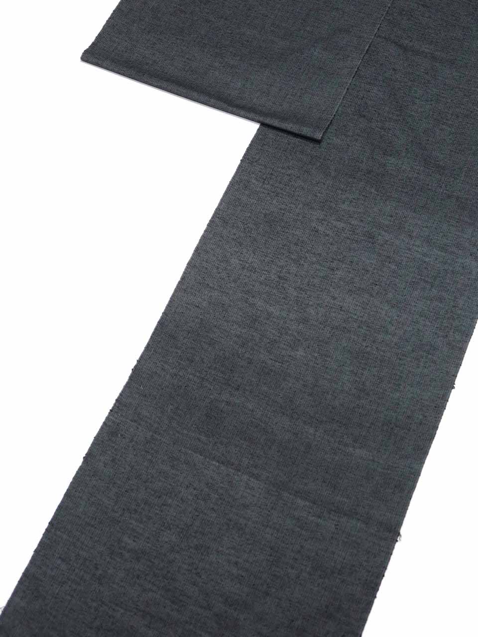 紬（米沢紬：濃い藍鼠：微塵縞）