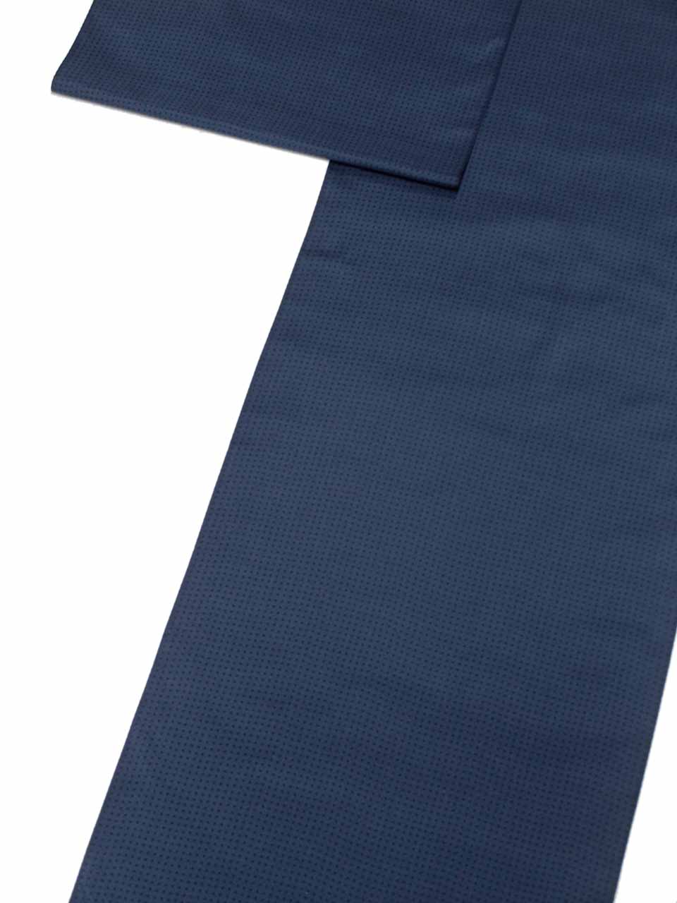 本場染大島（袷のwashable：藍鼠：格子にドット柄）