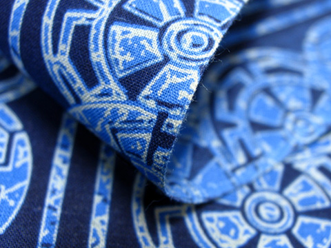 浴衣（源氏車）の生地の拡大図