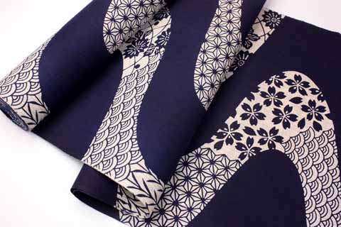 浴衣（流水）の拡大図