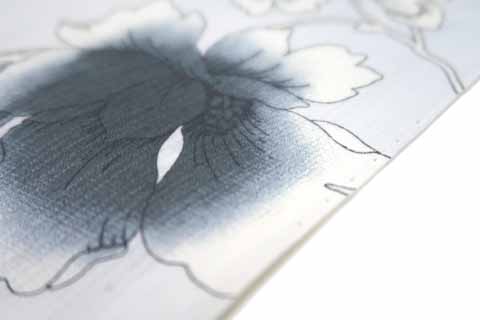 浴衣（石楠花文）の拡大図