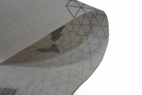 浴衣（山茶花文）の生地の拡大図