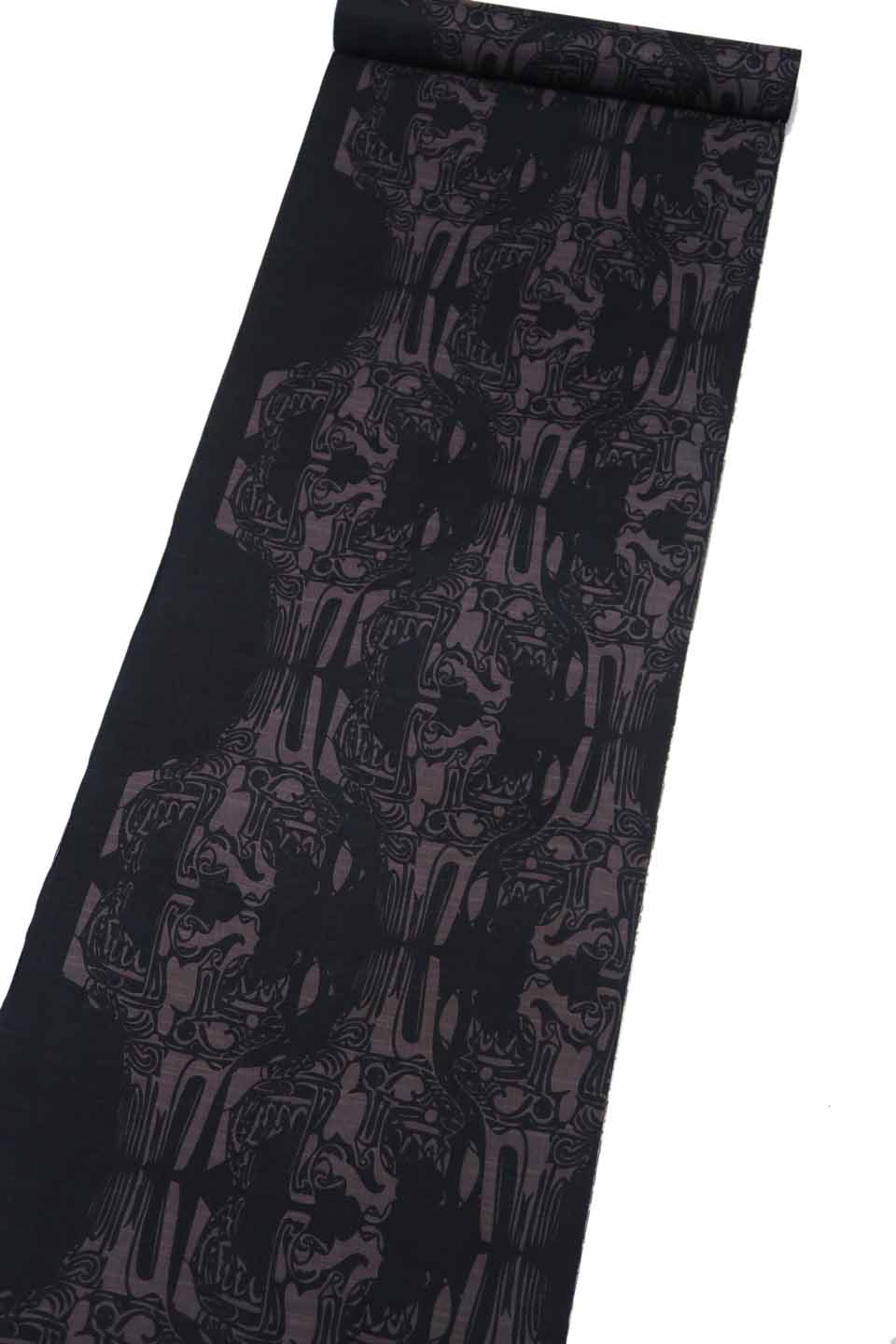 浴衣（染め浴衣：墨茶黒：縄文）