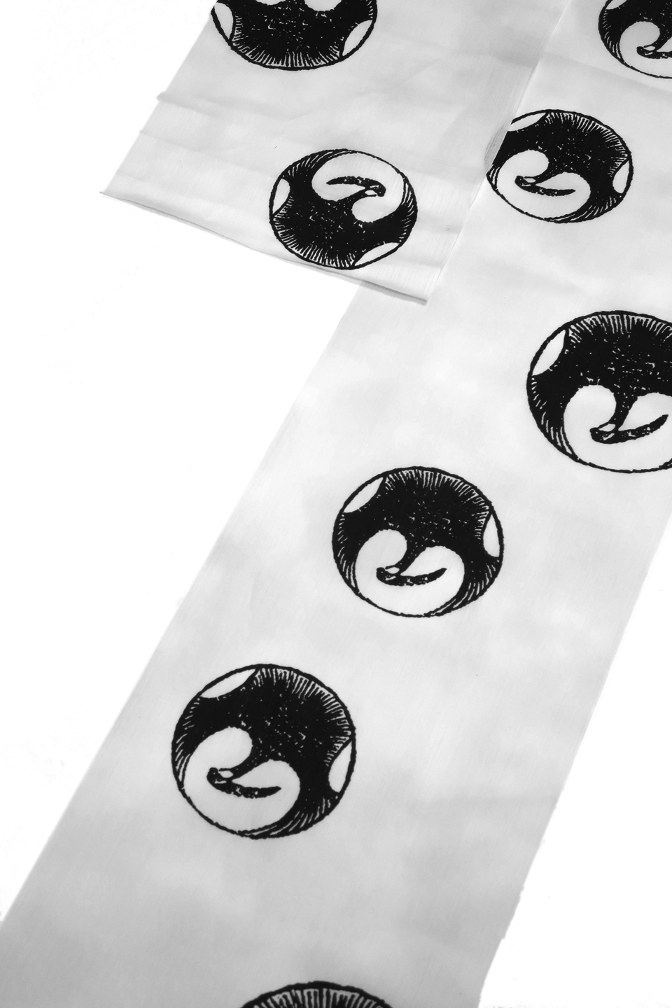 染め浴衣（京友禅「山東京傳」図案復刻版：白練：本田鶴）