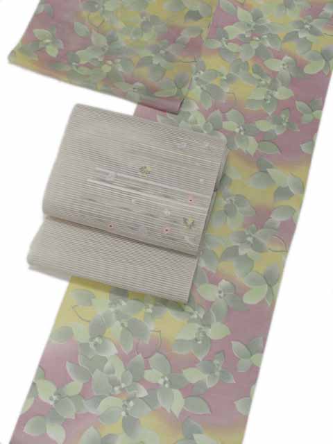 麻小紋に合わせる帯