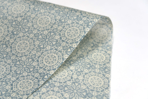 麻小紋の生地の拡大図