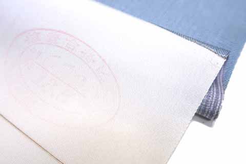 絽江戸小紋の生地・証紙