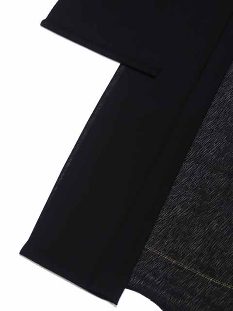 紋紗黒無地で作る長羽織
