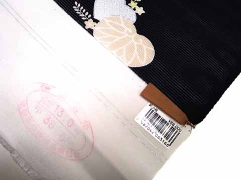 絽小紋の生地・証紙